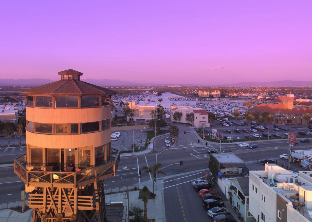 Sunset Tower And Roads